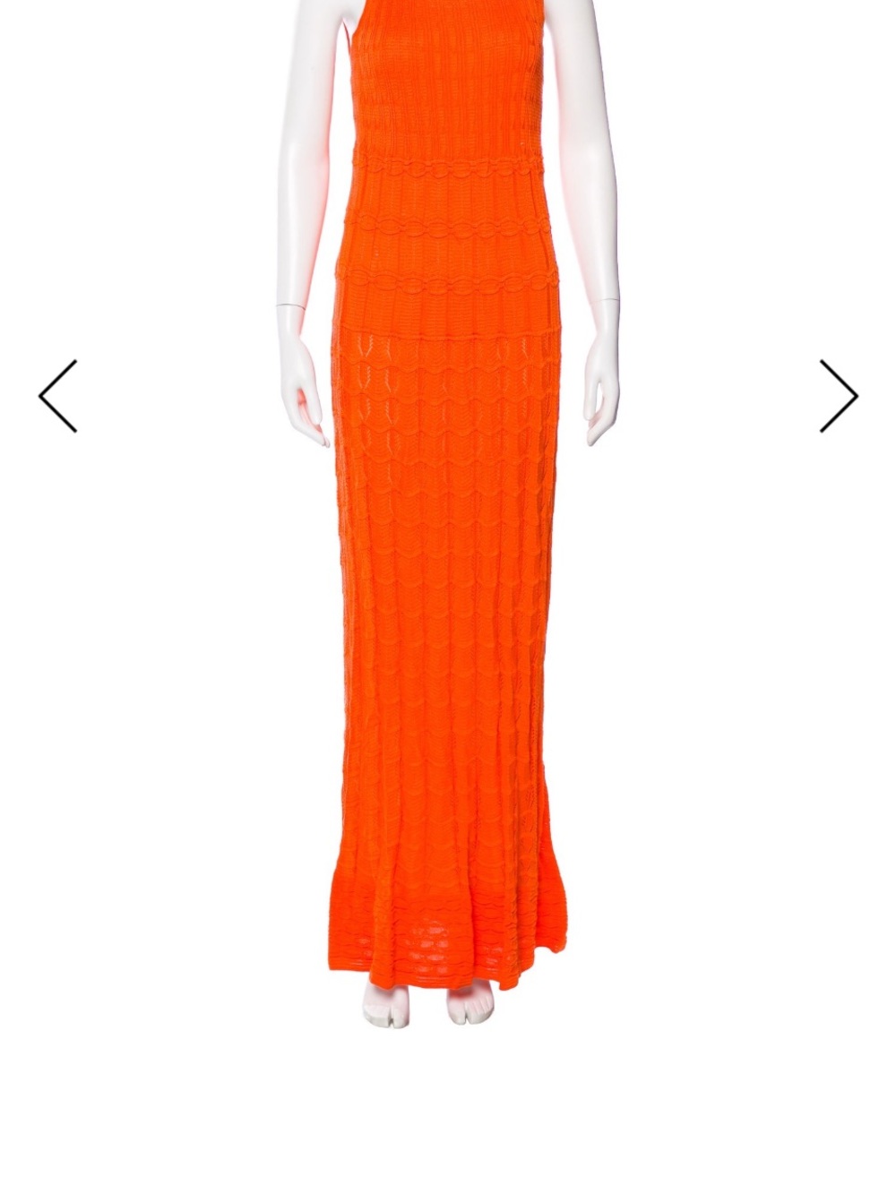 Missoni Orange Knit Maxi Skirt -